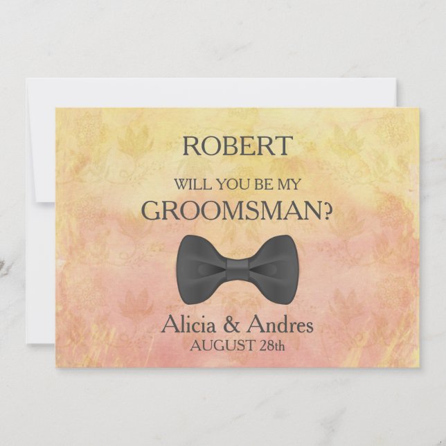 ¿Serás mi Groomsman? Invitación (Anverso)