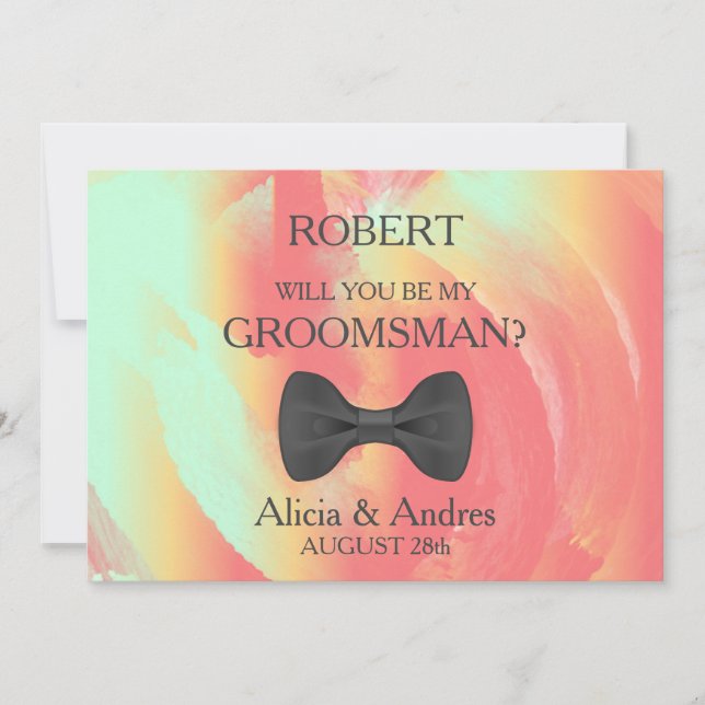 ¿Serás mi Groomsman? Invitación (Anverso)