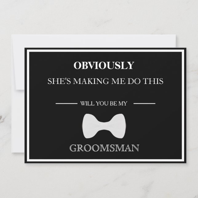 ¿Serás Mi Groomsman? Invitación (Anverso)