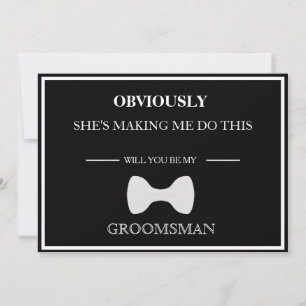 ¿Serás Mi Groomsman? Invitación