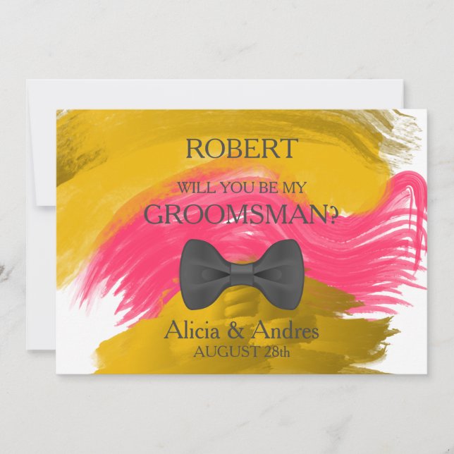 ¿Serás mi Groomsman? Invitación (Anverso)