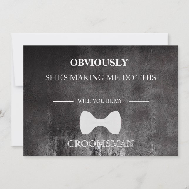 ¿Serás Mi Groomsman? Invitación (Anverso)