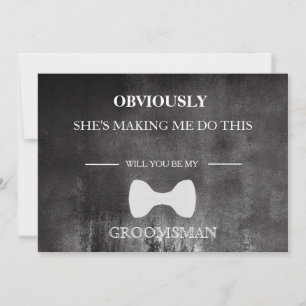 ¿Serás Mi Groomsman? Invitación