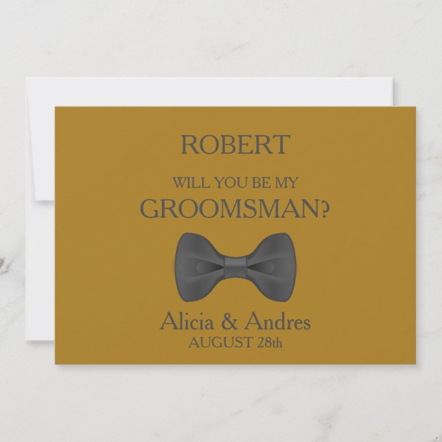 ¿Serás mi Groomsman? Invitación (Anverso)