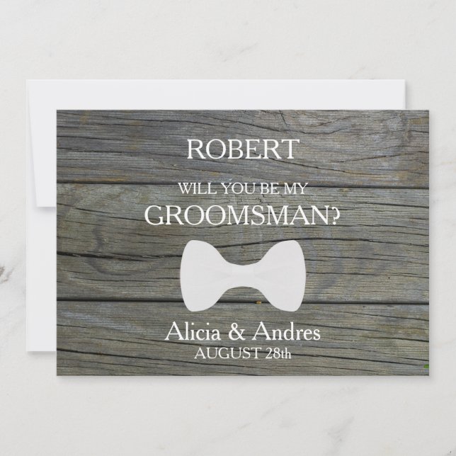 ¿Serás mi Groomsman? Invitación (Anverso)
