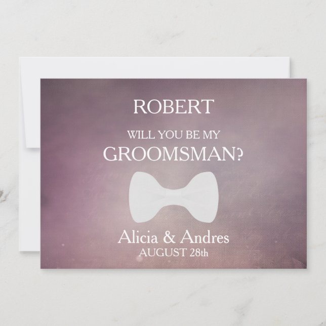 ¿Serás mi Groomsman? Invitación a la propuesta (Anverso)