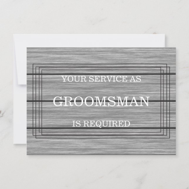 ¿Serás mi Groomsman? Invitación personalizada (Anverso)