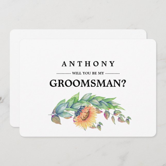 ¿Serás mi Groomsman? Invitaciones personalizados (Anverso / Reverso)