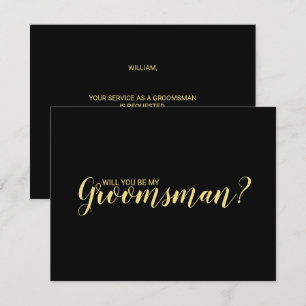 ¿Serás Mi Groomsman? Tarjeta de propuesta