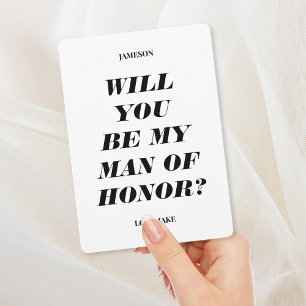¿Serás mi hombre de honor? Invitación de texto mod