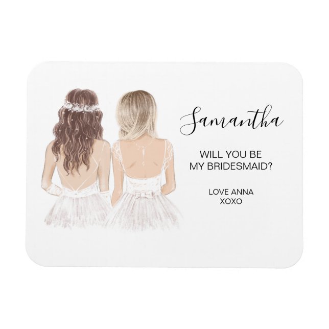 ¿Serás mi imán de dama de honor? (Horizontal)