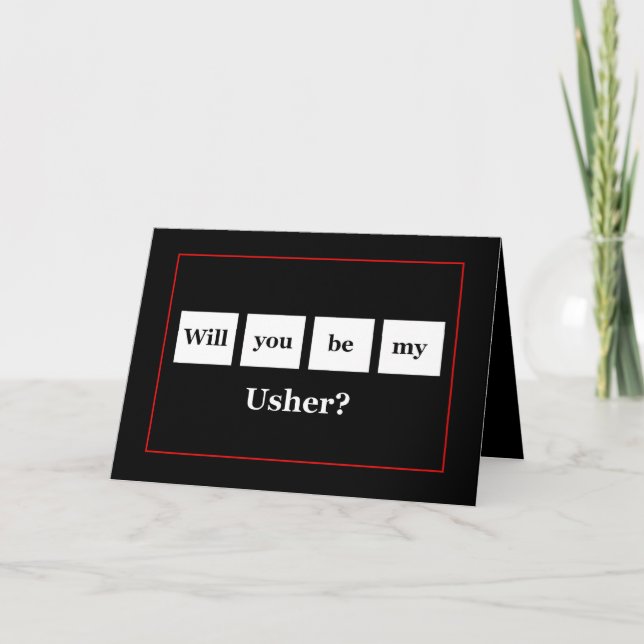 ¿Serás mi invitación de boda USHER Squares? (Anverso)
