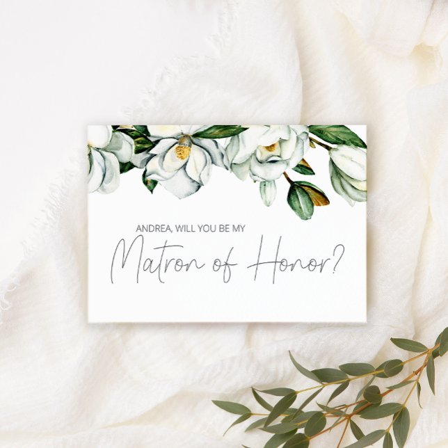 ¿Serás Mi Matrona de Honor Magnolia Blanca (Subido por el creador)