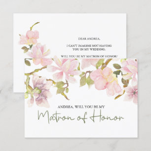 ¿Serás Mi Matrona de Honor Rosa Desmayo Magnolia