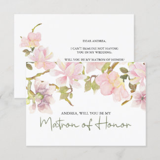 ¿Serás Mi Matrona de Honor Rosa Desmayo Magnolia