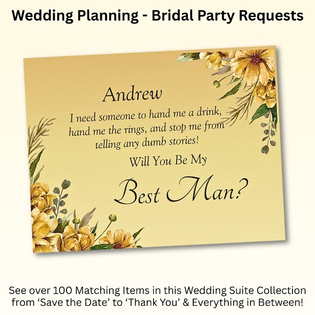 ¿Serás Mi Mejor Hombre? Amarillo dorado (Subido por el creador)