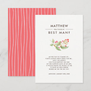 ¿Serás mi mejor hombre? Invitación personalizada
