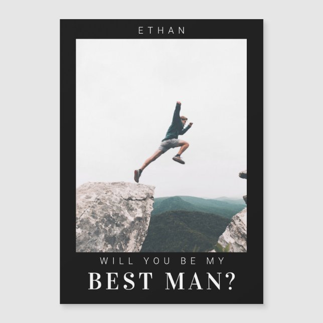 Serás mi mejor hombre Minimalista foto moderna (Anverso)