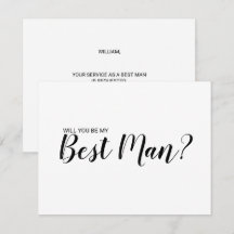 ¿Serás Mi Mejor Hombre? Tarjeta de propuesta moder