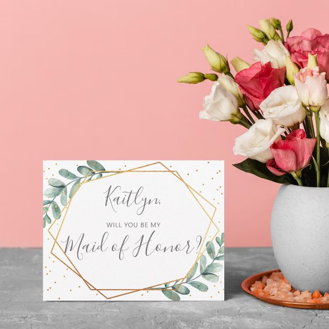 ¿Serás Mi Mujer De Honor Eucalyptus Geométrico? (Subido por el creador)