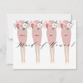 ¿Serás Mi Mujer De Honor? | Tarjeta de dama de hon