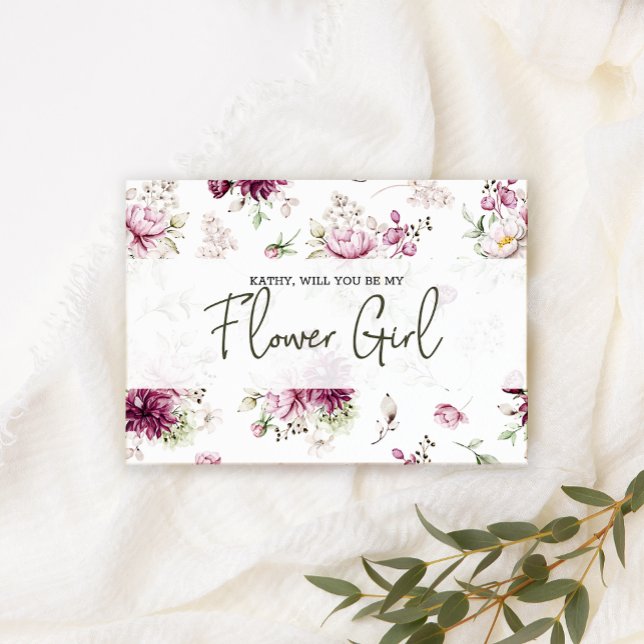 ¿Serás Mi Niña Flora Peonies Floral Rosa (Subido por el creador)