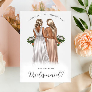 ¿Serás Mi Novia? Chicas en la invitación Gowns V2