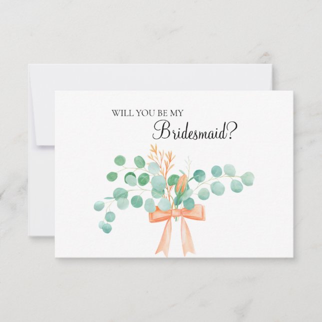 ¿Serás Mi Novia Eucalyptus Peach (Anverso)