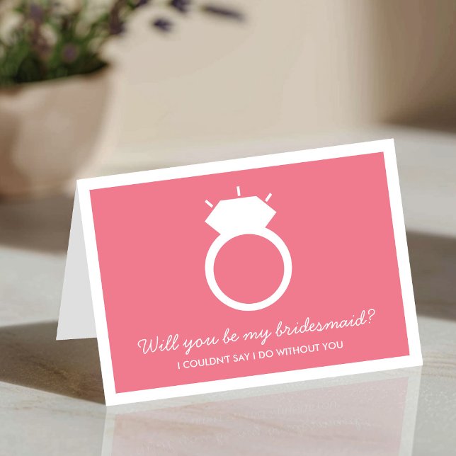 ¿Serás Mi Novia? Tarjeta de anillo rosado (Subido por el creador)