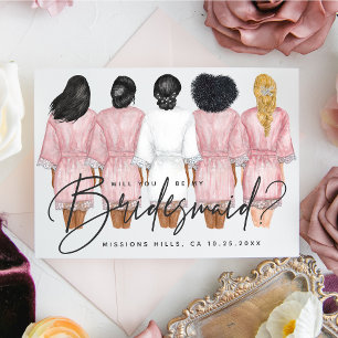 ¿Serás Mi Novia? Tarjeta de chicas en Robes