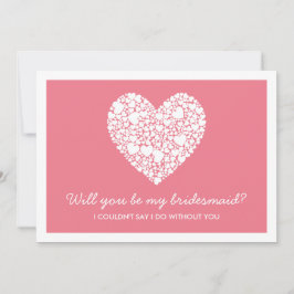 ¿Serás Mi Novia? Tarjeta de corazón rosado