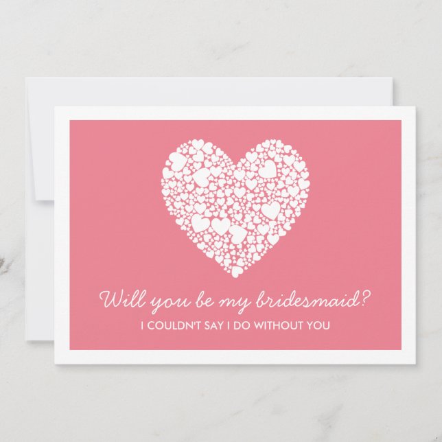 ¿Serás Mi Novia? Tarjeta de corazón rosado (Anverso)