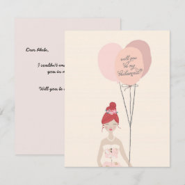 ¿Serás Mi Novia? | Tarjeta de dama de honor