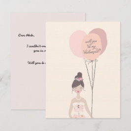 ¿Serás Mi Novia? | Tarjeta de dama de honor