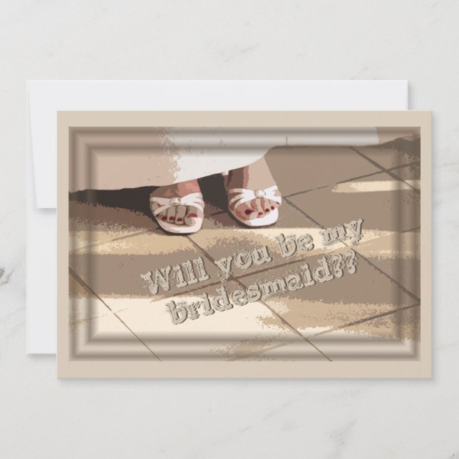 ¿Serás Mi Novia? Tarjeta de solicitud de dama de h (Anverso)