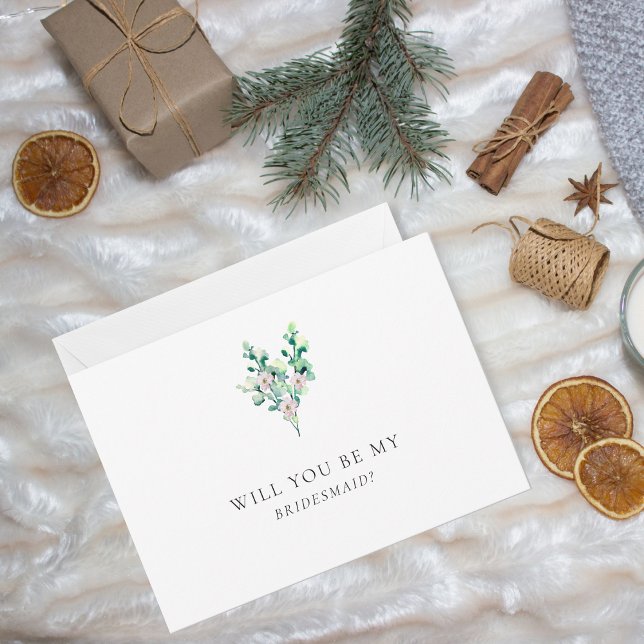 ¿Serás Mi Novia? Tarjeta plana floral (Subido por el creador)