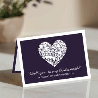 ¿Serás Mi Novia? Tarjeta Purple Heart