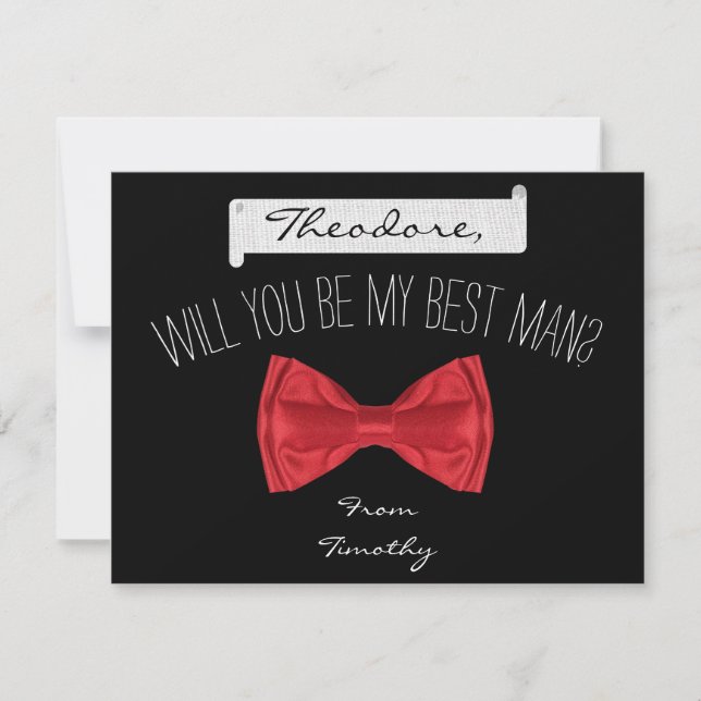 ¿Serás mi Padrino de Boda Tarjeta (Anverso)