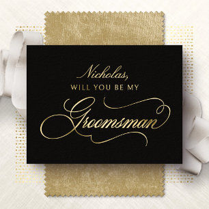 ¿Serás Mi Padrino de Boda Tarjeta de Aluminio
