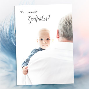 ¿Serás mi Padrino Invitación de Foto Completa