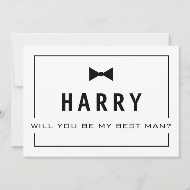 ¿Serás mi padrino? La invitación al acompañante (Anverso)