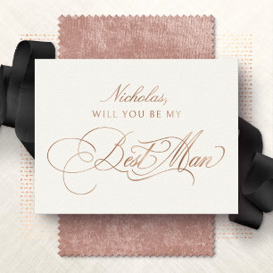 ¿Serás mi padrino Tarjeta de Papel Aluminio