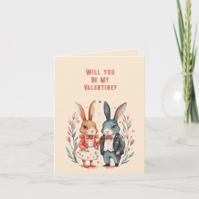 Serás Mi Pareja De Conejo De San Valentín (Anverso)