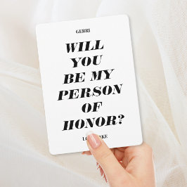 ¿Serás mi persona de honor? Invitación de texto mo