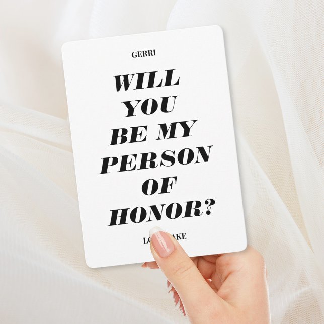 ¿Serás mi persona de honor? Invitación de texto mo (Subido por el creador)