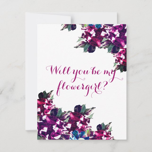 ¿Serás mi postal de invitaciones de flowgirl? (Anverso)