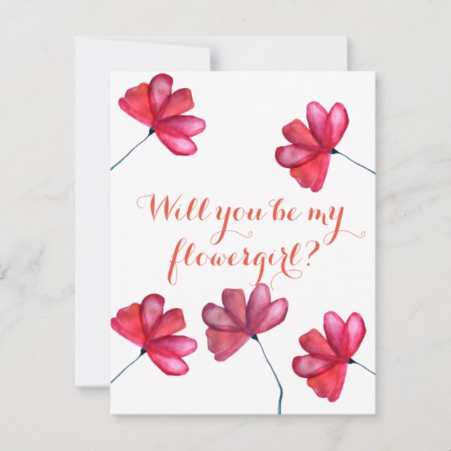 ¿Serás mi postal de invitaciones de flowgirl? (Anverso)