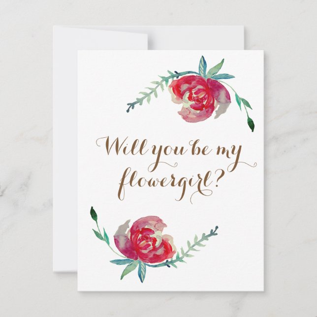 ¿Serás mi postal de invitaciones de flowgirl? (Anverso)