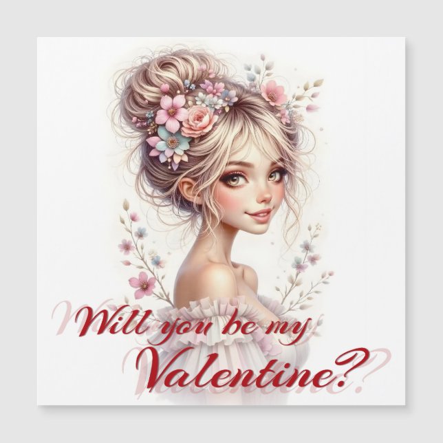 ¿Serás Mi San Valentín – Impresión de Arte Románti (Anverso)