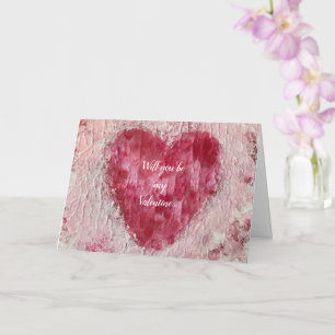 ¿Serás mi San Valentín, Tarjeta de propuesta del c